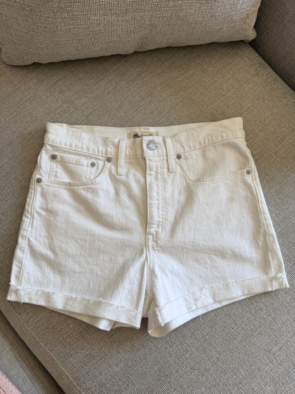Madewell White Denim Jean Shorts